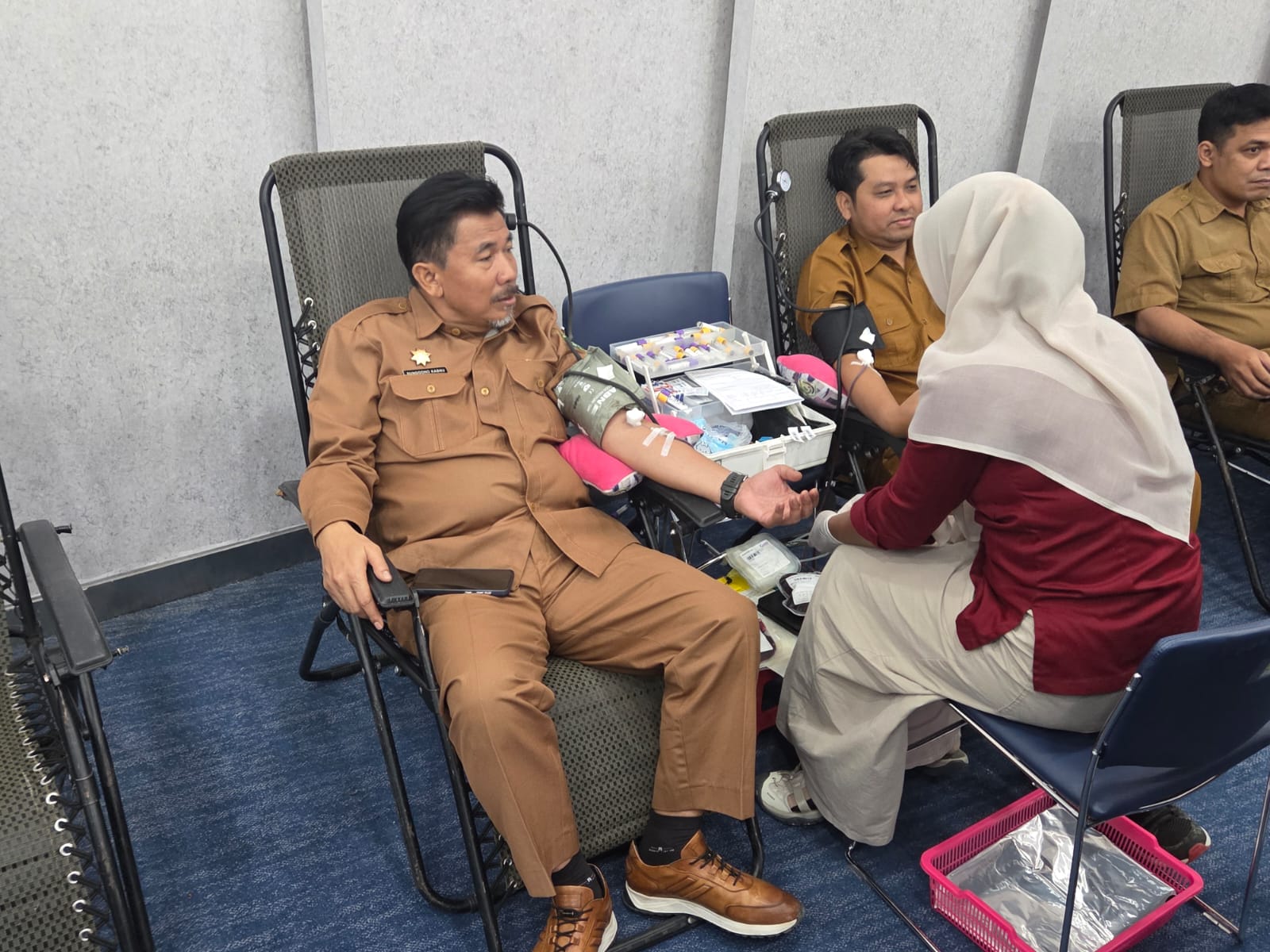 Bakti Donor Darah Arsada di RSUD AM Parikesit yang dihadiri Sekda Kukar Sunggono (Elmo/Prokal.co)