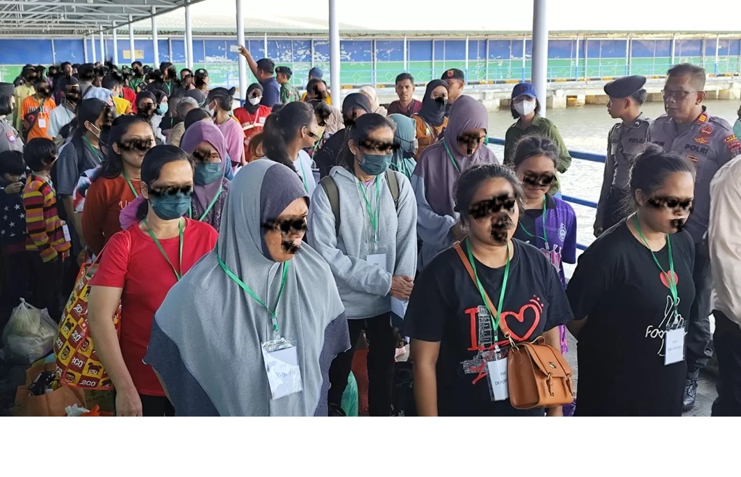 WNI yang dideportasi ke Nunukan.