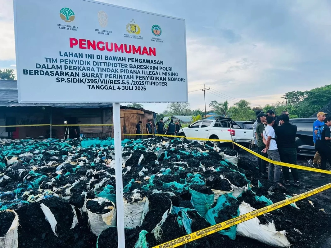 EMAS HITAM: Barang bukti batu bara dari tambang ilegal di Bukit Soeharto, Samboja, Kutai Kartanegara. (IST.)