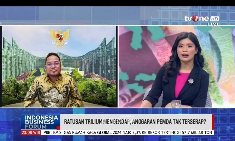 Gubernur Harum saat menjadi narasumber pada Indonesia Business Forum bertajuk Ratusan Triliun Mengendap, Anggaran Pemda Tak Terserap?