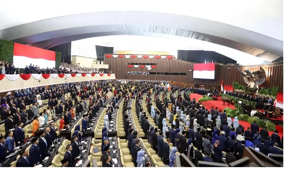 Ilustrasi sidang paripurna di Gedung Nusantara, Kompleks Parlemen, Senayan, Jakarta. DPR Akan mengesahkan RUU KUHAP menjadi UU hari ini, selasa (18/11/2025). (Dery Ridwansah/JawaPos.com)