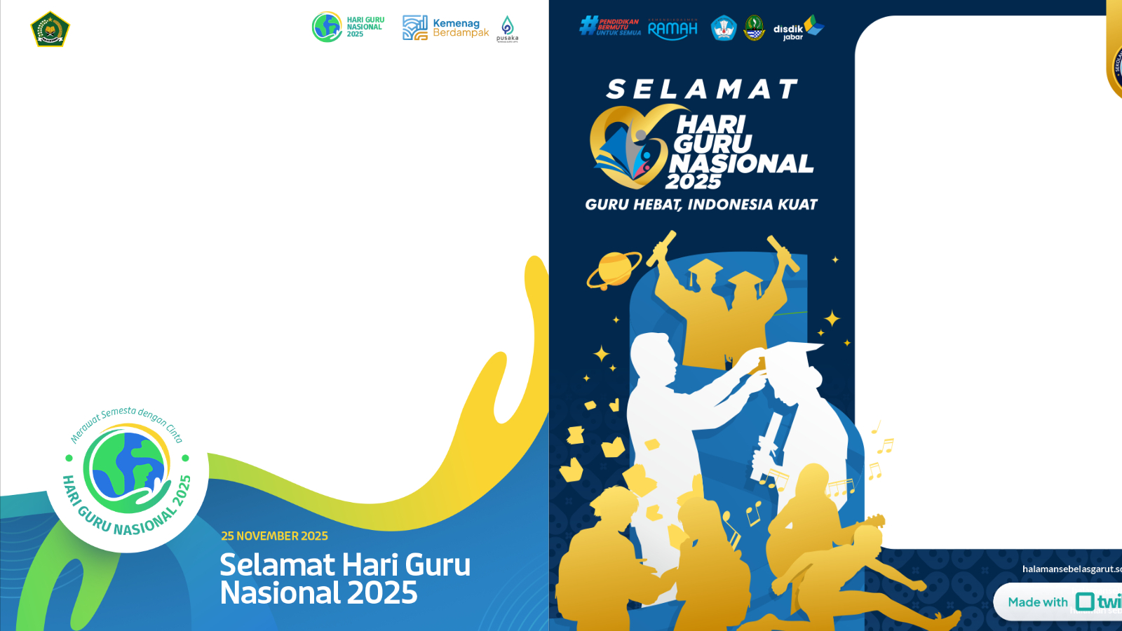 Twibbon Hari Guru Nasional 2025 terbaru.