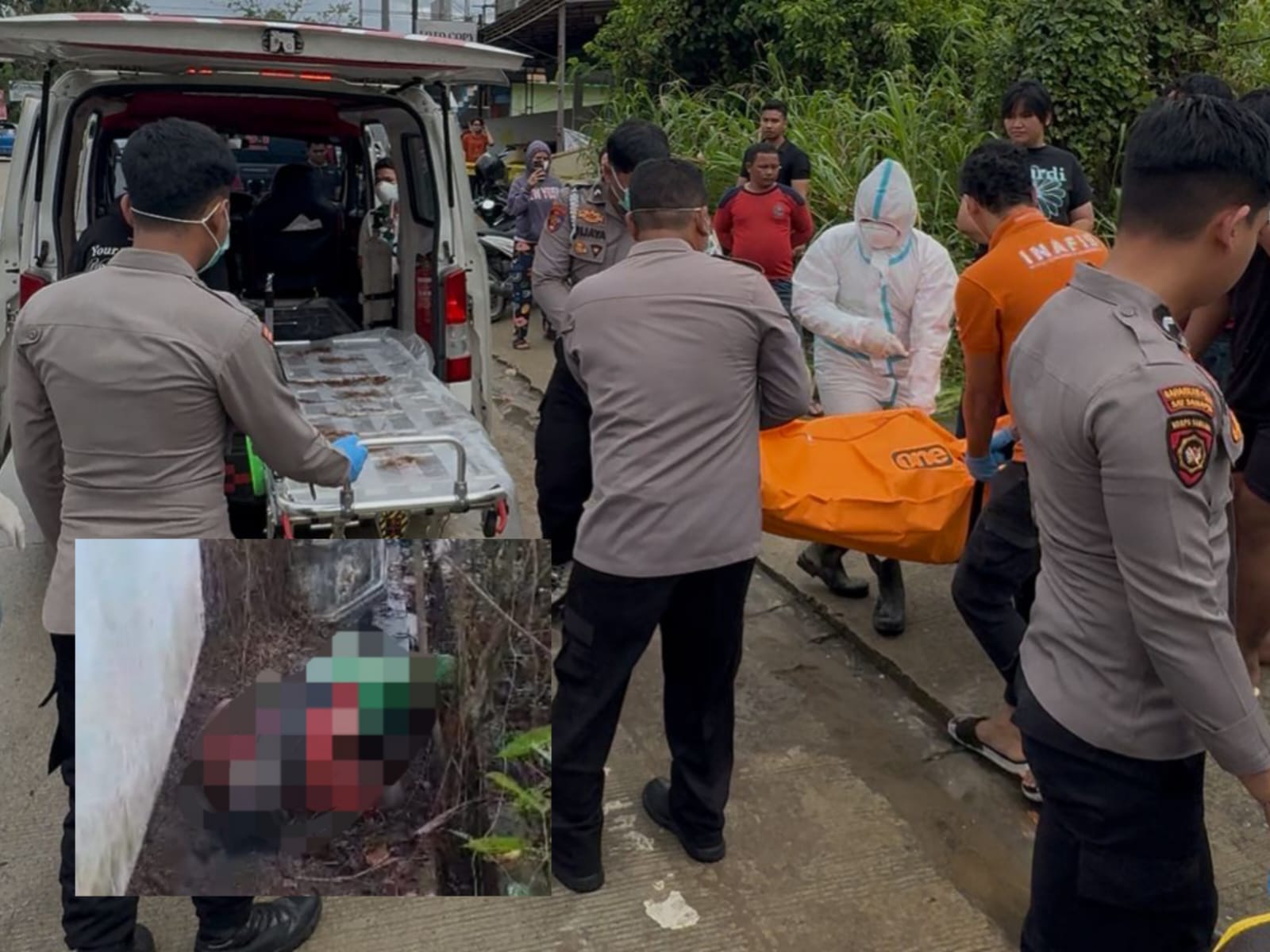 Penemuan mayat diduga ODGJ di rumah kosong Jalan Patin, Tenggarong (Elmo/Prokal.co)