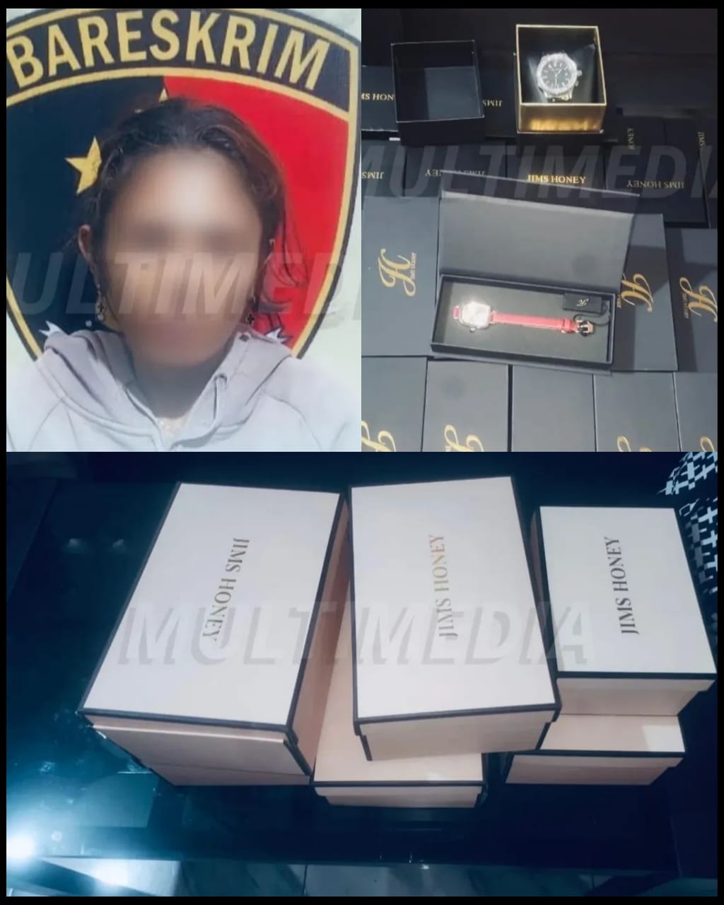 Tersangka dan barang bukti.