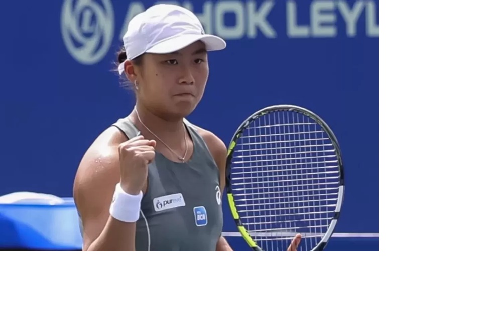Janice Tjen saat berhasil menjuarai Chennai Open 2025 dan ranking WTA miliknya melesat ke urutan 53 dunia. (Dok: WTA)