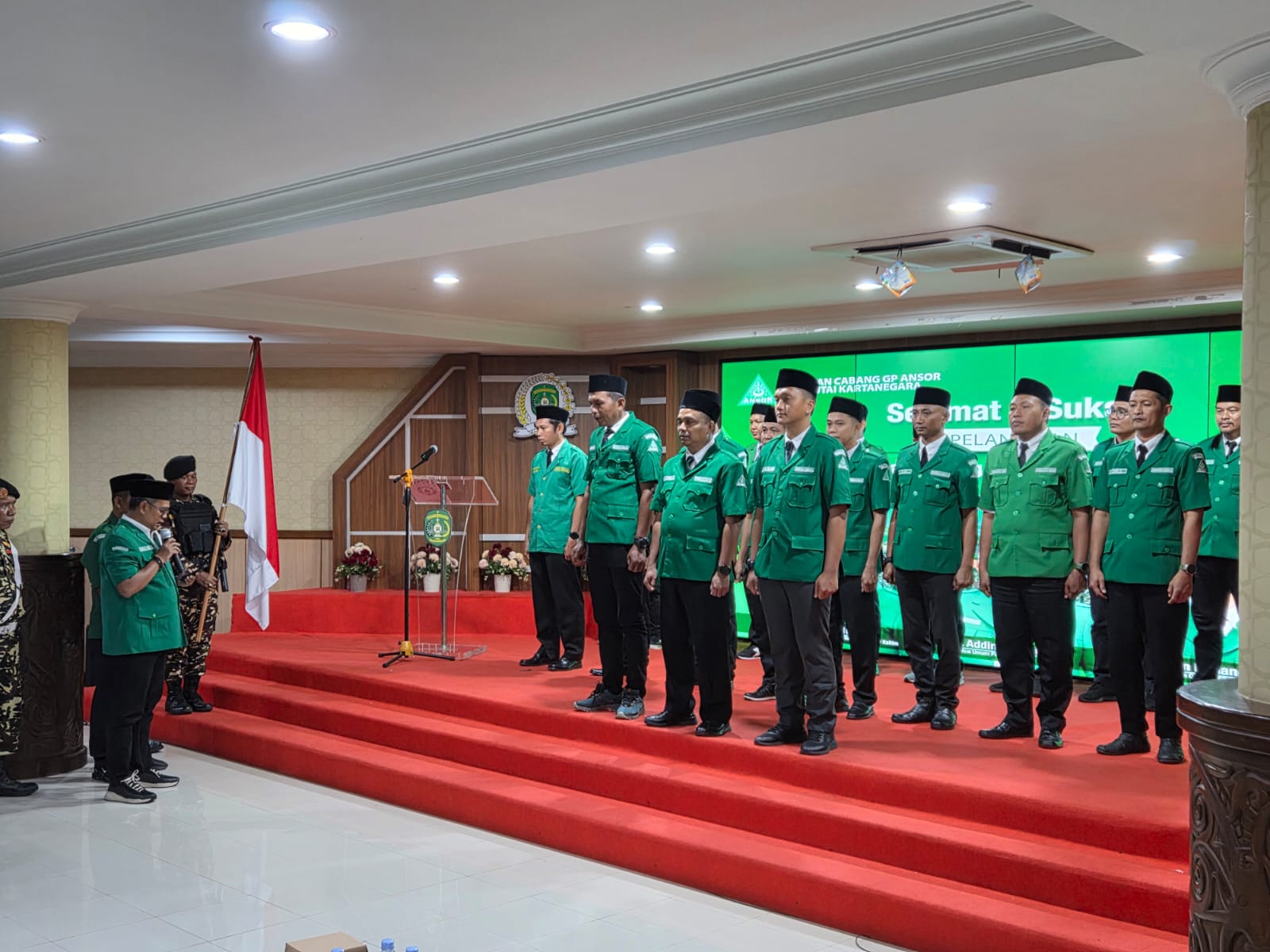 Pelantikan PC GP Ansor Kukar yang dipimpin Desman Minang Endianto (Elmo/Prokal.co)