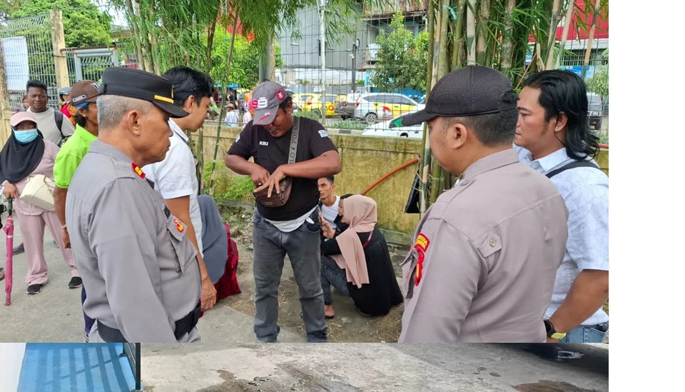 Anggota Polsek KP Samarinda saat melakukan pemeriksaan terhadap orang yang dicurigai sebagai calo hingga jukir liar. (rin/Sapos)