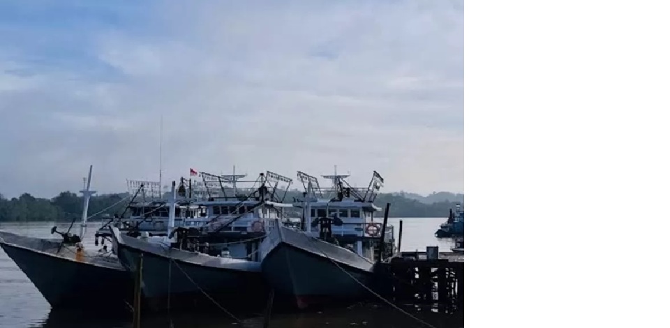 Kapal nelayan di Berau.