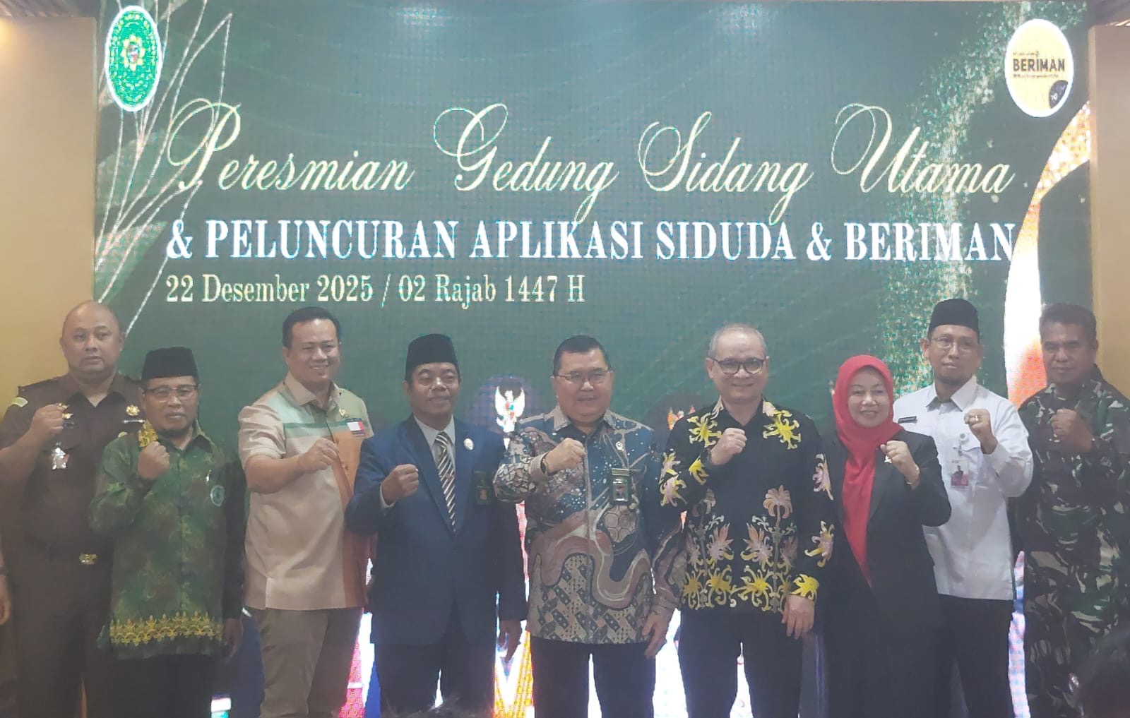 JANGAN KHAWATIR: Peresmian aplikasi Siduda di Kantor Pengadilan Agama Balikpapan, Senin, 22 Desember 2025.