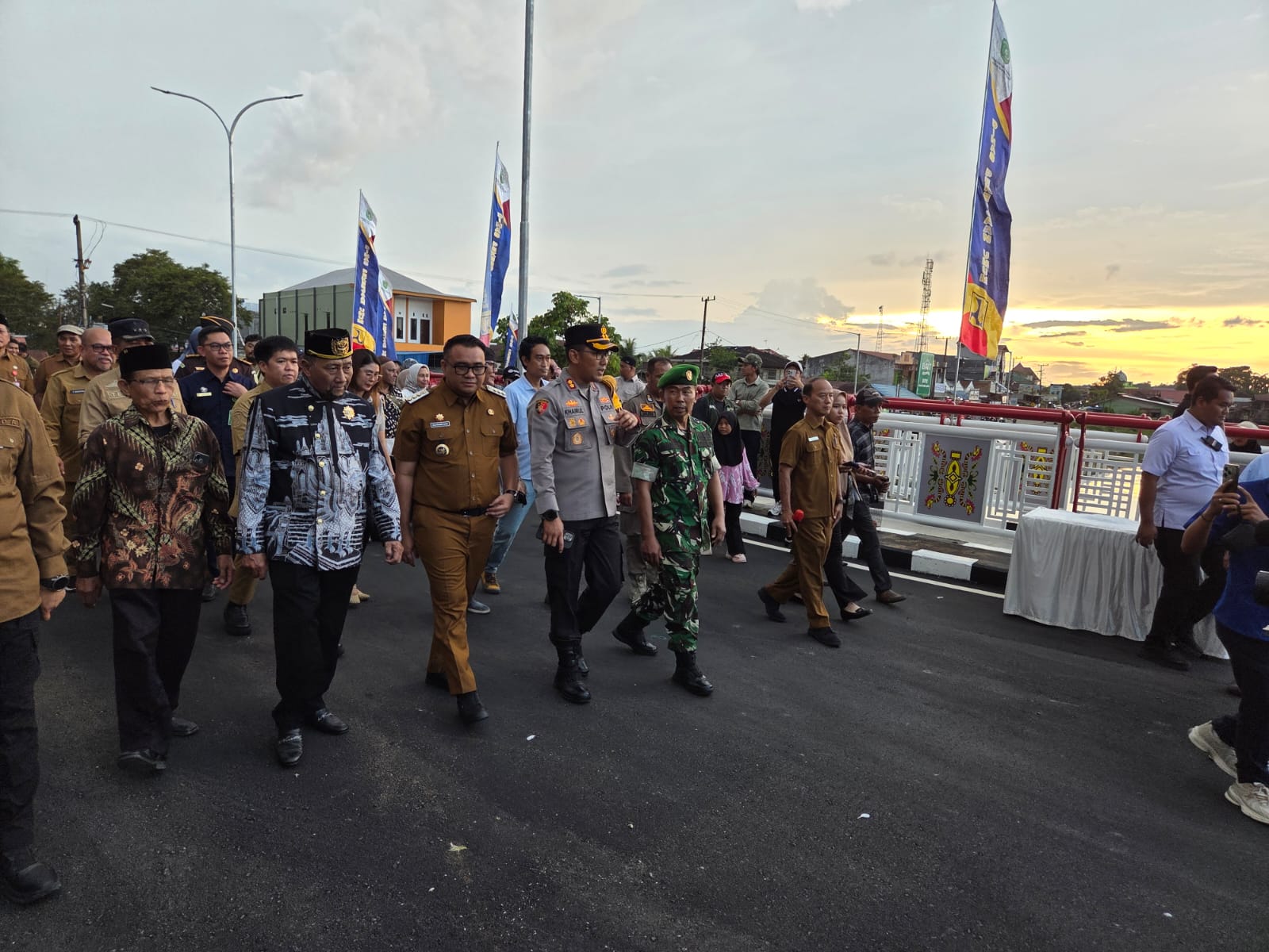Peresmian Jembatan Kedaton Agung (Elmo/Prokal.co)