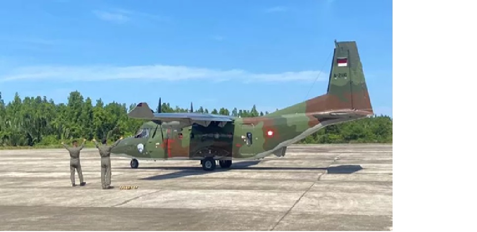 Pesawat milik TNI AU siap layani warga dan angkutan logistik ke Krayan. (LANUD ANANG BUSRA TARAKAN UNTUK HRK)
