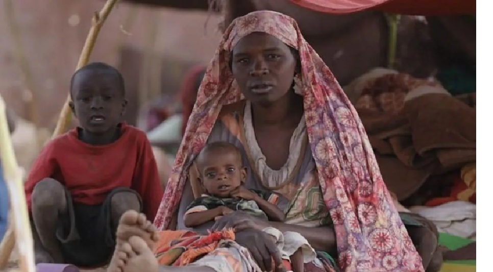 Seorang wanita dan seorang anak terlihat di sebuah kamp pengungsi di El Fasher, wilayah Darfur Utara, Sudan (9/7/2025). (ANTARA/Xinhua/HO-UNICEF/aa.)