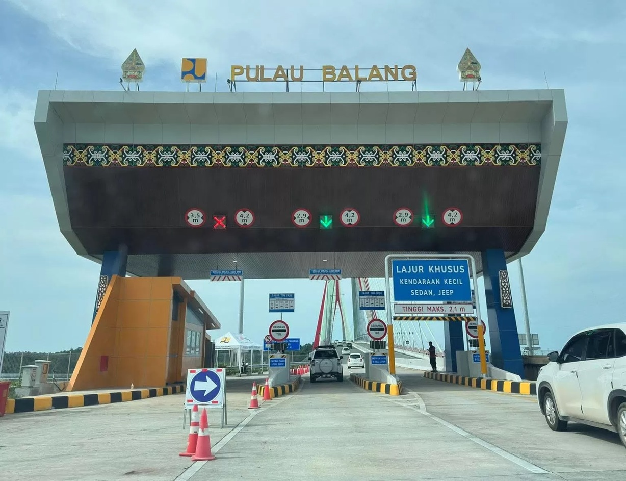 Gerbang Tol Pulau Balang, akses utama Jalan Tol IKN- Balikpapan.