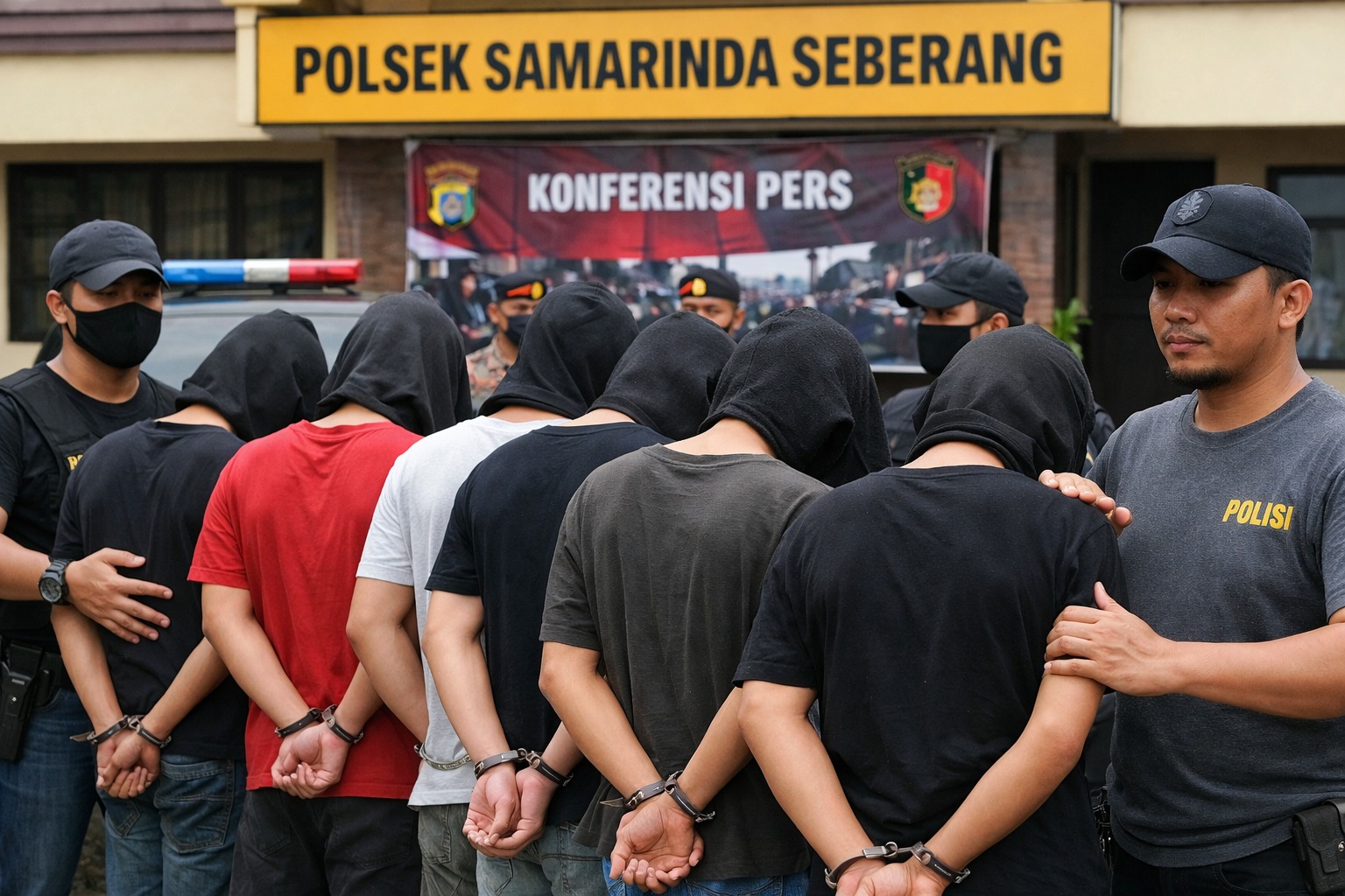Polsek Samarinda Seberang menangkap enam pelaku pengeroyokan/ Foto Ilustrasi AI