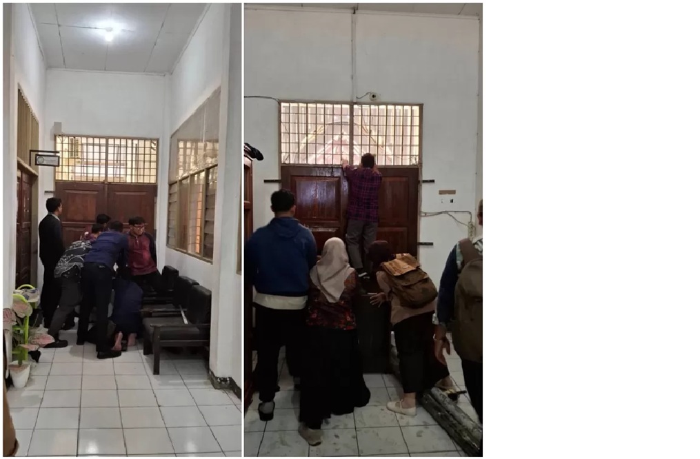 Satpol PP Kaltim bersama dinas terkait melakukan pengosongan paksa terhadap ruang kantor guru milik Yayasan Melati.