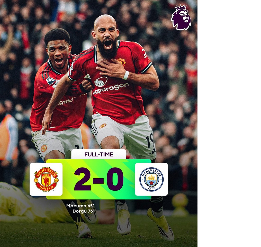 Derby Manchester dimenangkan United.