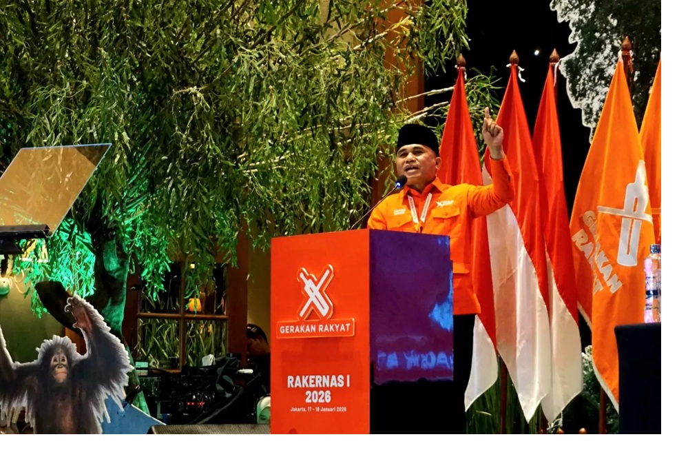 Sahrin Hamid terpilih sebagai Ketua Umum Partai Gerakan Rakyat dalam rakernas, Minggu (18/1). (Istimewa)