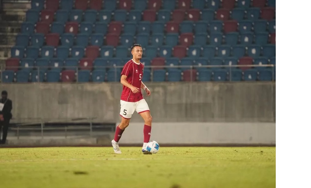 Kapten Timnas Indonesia U-22 Ivar Jenner saat laga menghadapi Myanmar di SEA Games 2025. (Instagram: @Ivarjnr)