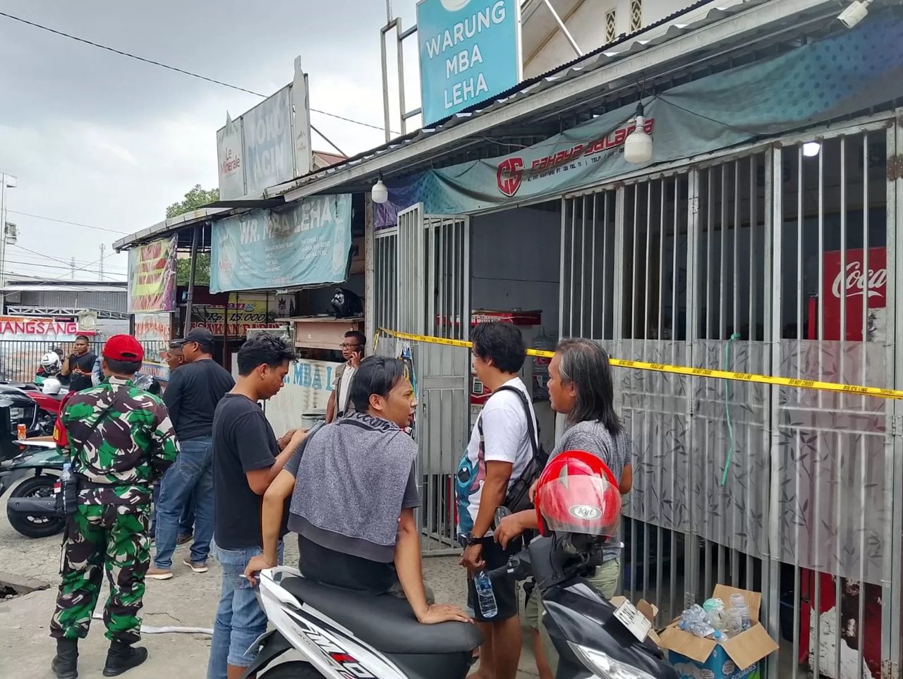 TKP: lokasi kejadian penikaman yang menewaskan seorang pria berinisial AS. (MOESO/BALPOS)