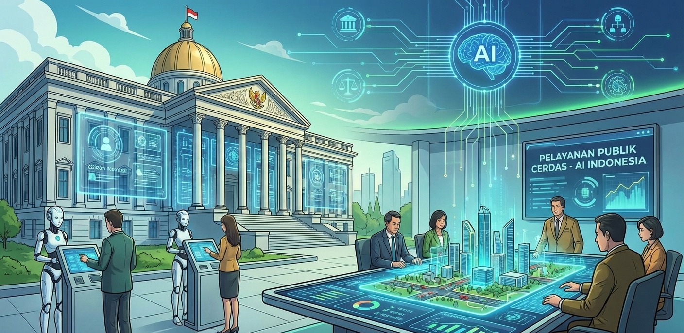 Ilustrasi penggunaan AI.