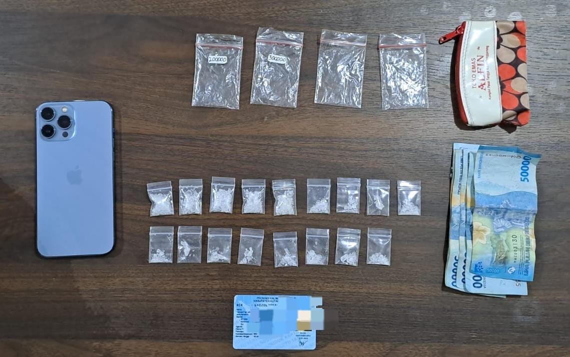 Barang bukti yang disita Polres Kukar dari A (Istimewa)