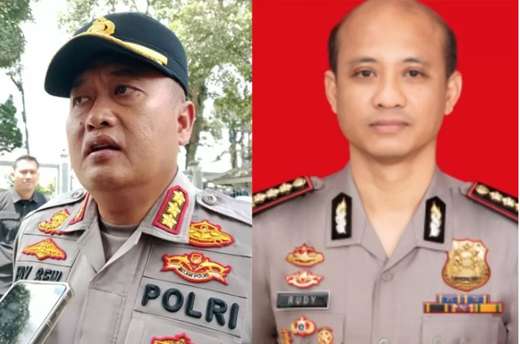 Kombes Pol Edy Setyanto Erning Wibowo dan Dir Resnarkoba Polda DIY Kombes Pol Roedy Yoelianto. (Dok Radar Jogja dan jogja.polri.go.id)