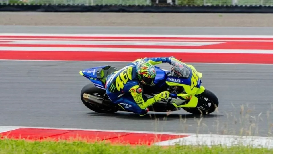 Valentino Rossi menjajal Sirkuit Mandalika untuk pertama kalinya. (MGPA)