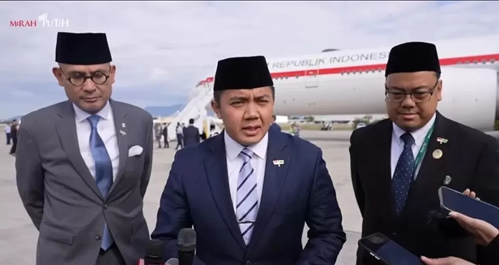 Sekretaris Kabinet Teddy Indra Wijaya mendampingi Presiden Prabowo Subianto dalam KTT BRICS 2025 di Rio de Janeiro, Brasil. (Istimewa)