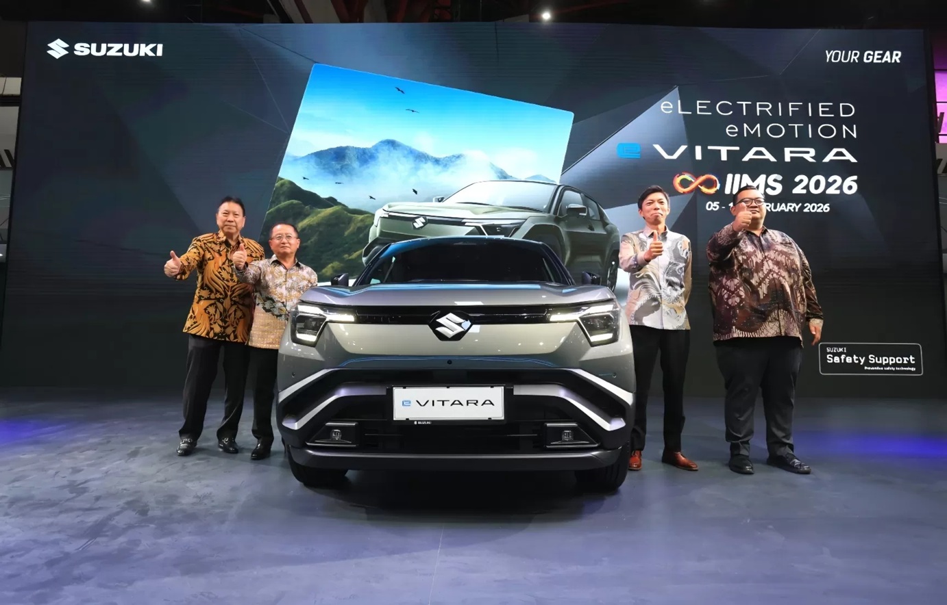Peluncuran Suzuki e VITARA di IIMS 2026. (Istimewa).