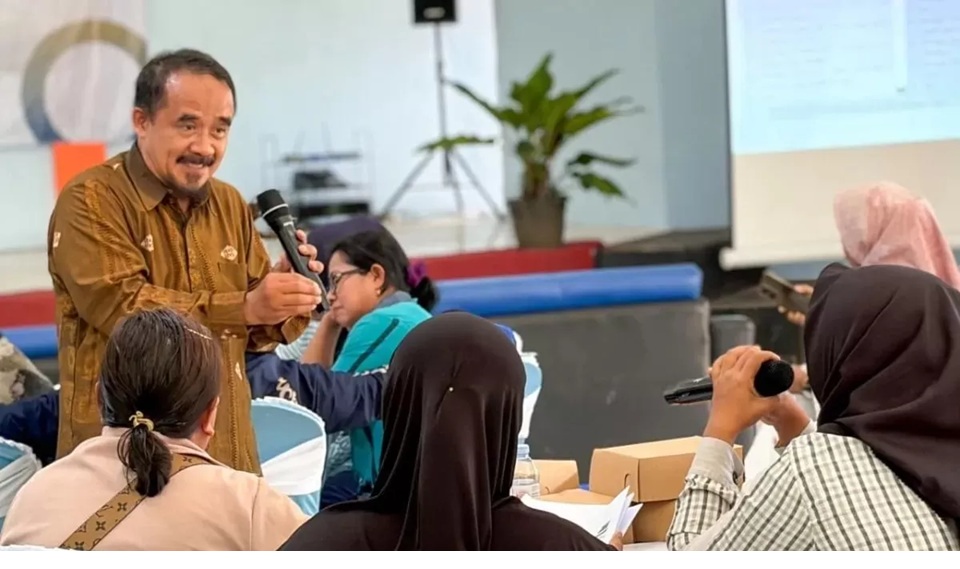 Pengusaha UMKM di Kecamatan Samboja dan Samboja Barat, Kabupaten Kutai Kartanegara dibekali digitalisasi UMKM oleh Otorita IKN.(FOTO:ANTARA