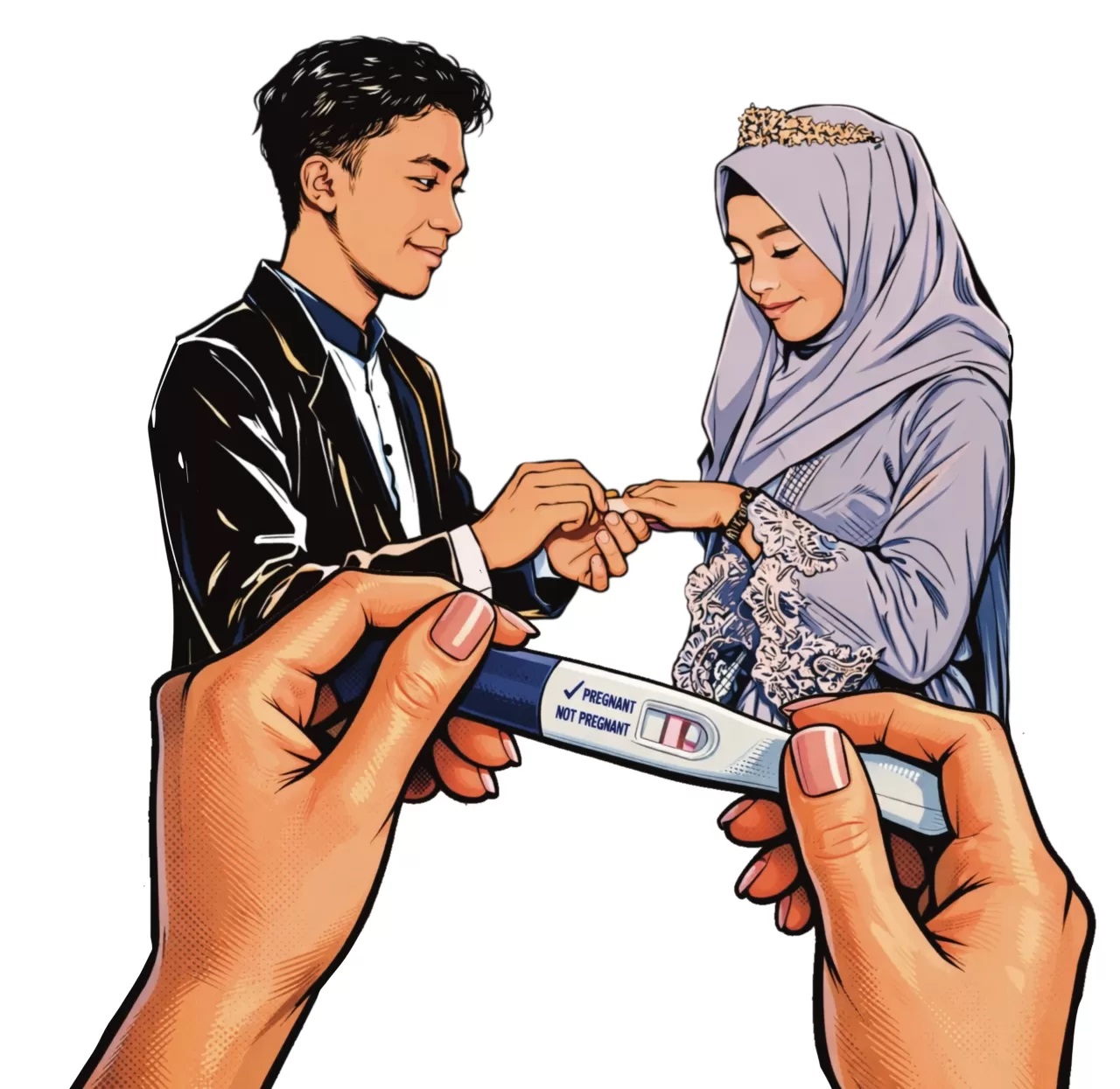 Ilustrasi menikah karena hamil duluan. (RADAR BANJARMASIN)