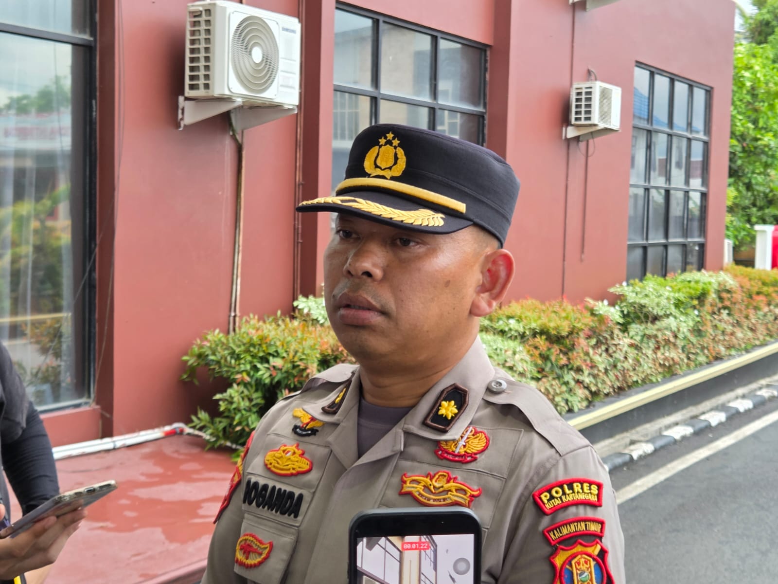 Kabag Ops Polres Kukar Kompol Roganda (Elmo/Prokal.co)  