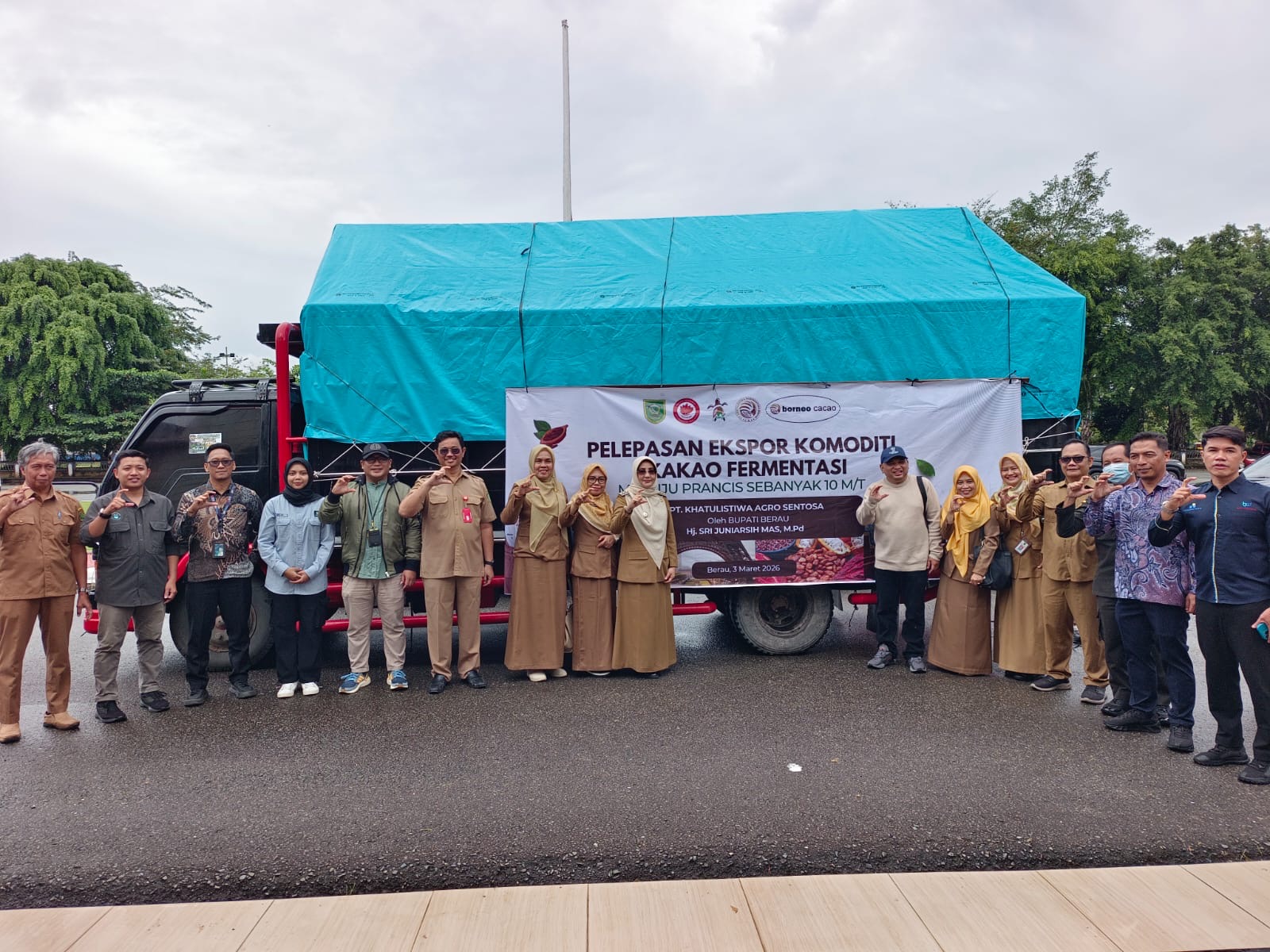 EKSPOR: Kabupaten Berau kembali melakukan ekspor biji kakao sebanyak 10 ton dengan negara tujuan Prancis. 