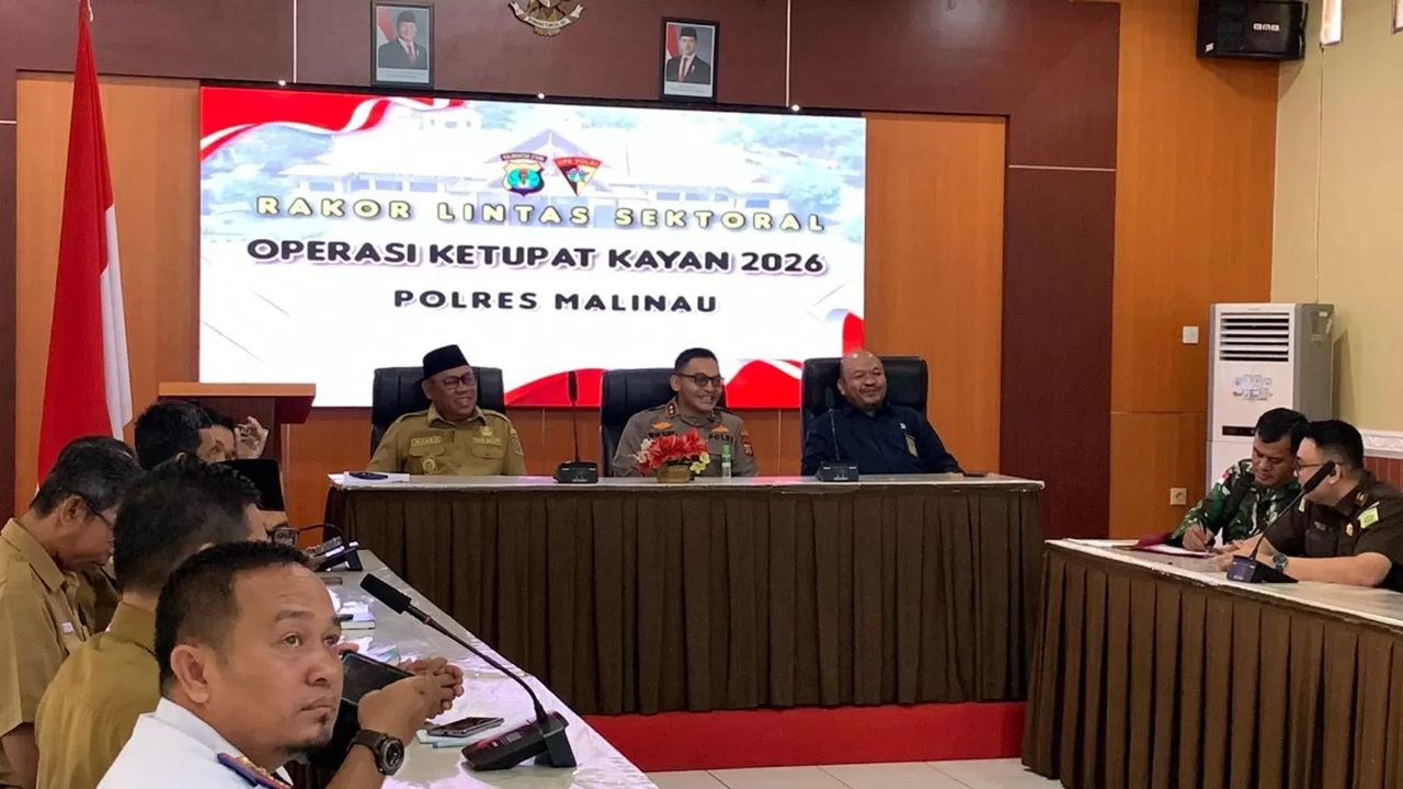 Seluruh Fokrompimda mengikuti Rapat Operasi Ketupat Kayan 2026 Polres Malinau. (DIPA/RADAR TARAKAN)