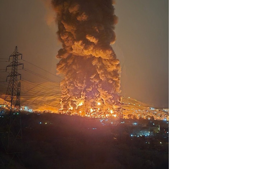 Pengolahan minyak Iran dirudal Israel dan Amerika.