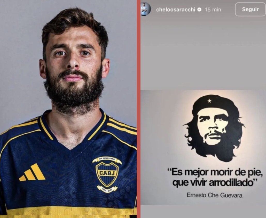 Marcelo Saracchi. Melalui akun Instagram pribadinya, pemain asal Uruguay tersebut mengunggah foto tokoh revolusioner ikonik, Che Guevara.