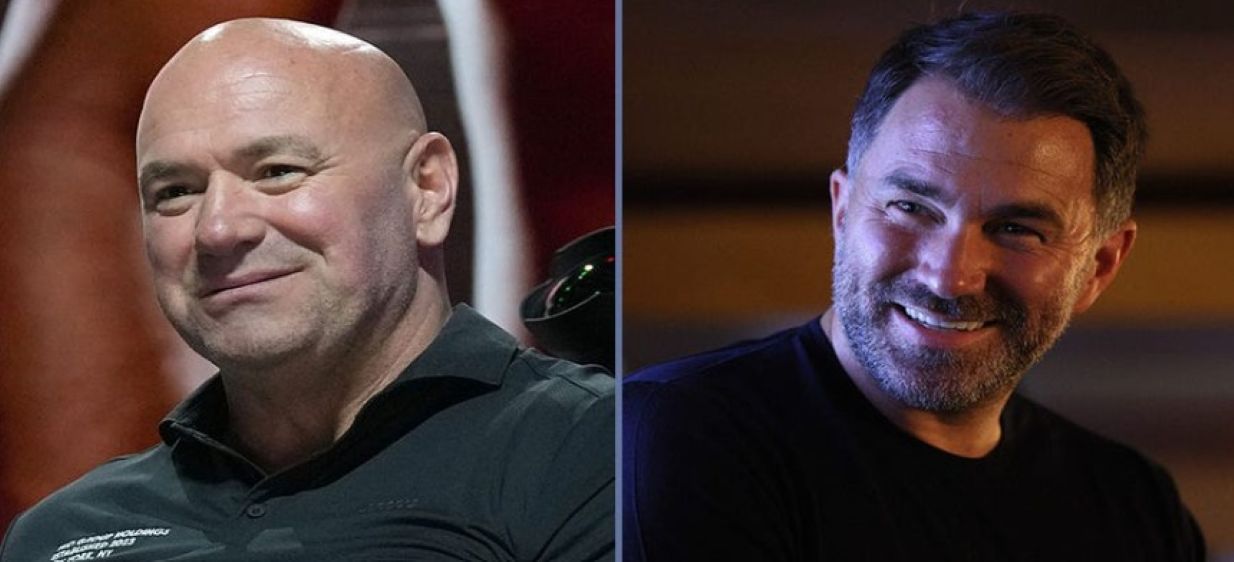 Dana Whote (kiri) dan Eddie Hearn