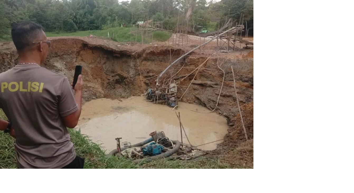 Lokasi PETI di Desa Bugang Kecamatan Hulu Gurung yang sudah merenggut tujuh nyawa penambang. (ISTIMEWA) 