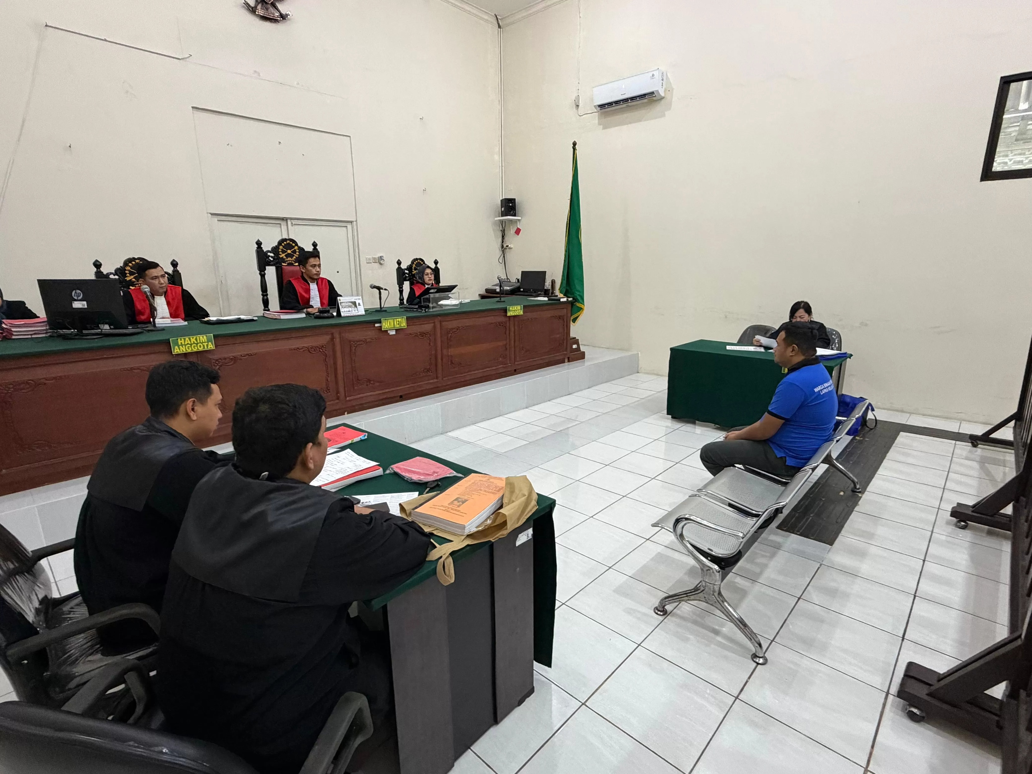 KASUS TPPU: Terdakwa Bagong jalani persidangan kedua dengan agenda eksepsi, Senin (9/3). (SEPTIAN ASMADI/HRK) 