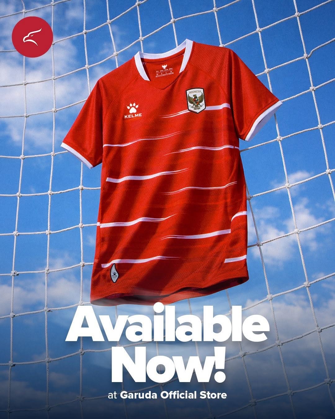 Jersey timnas terbaru besutan Kelme.