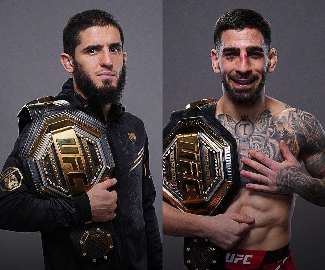 Islam Makhachev dan Ilia Topuria.