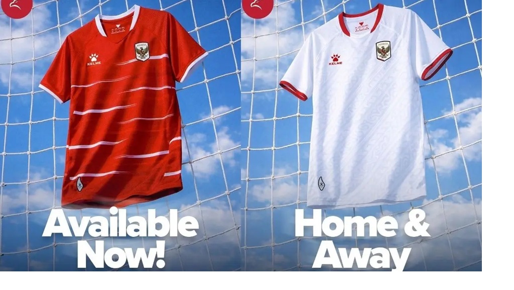 Peluncuran jersey baru Timnas Indonesia dari Kelme di Plaza Utara Gelora Bung Karno, Jakarta, Kamis (12/3/2026), dengan tema &ldquo;Leave Your Mark&rdquo;. (Instagram/@officialgarudastore)  