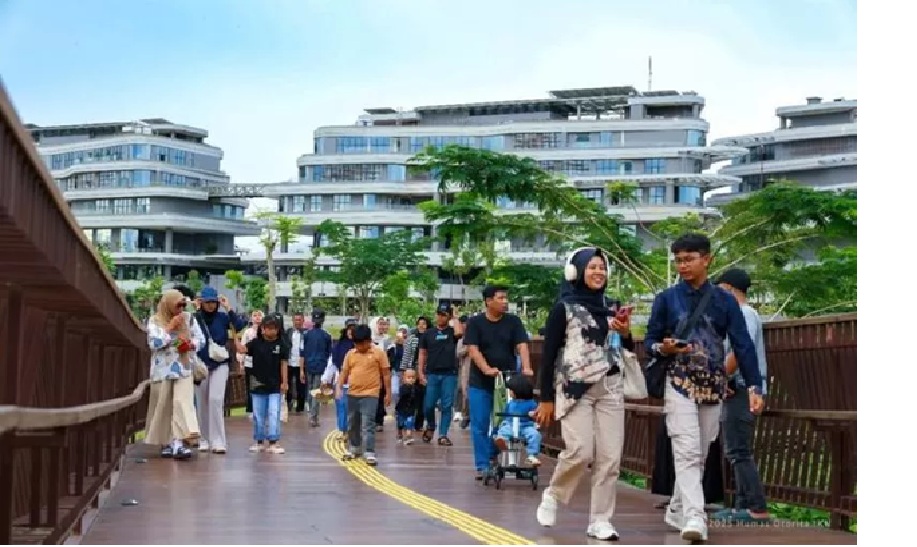 Kawasan Ibu Kota Nusantara (IKN) disebut masih menjadi magnet kunjungan wisatawan pada libur Lebaran tahun ini. Akses menuju kawasan tersebut juga semakin mudah dengan dibukanya jalur tol. (IST)
