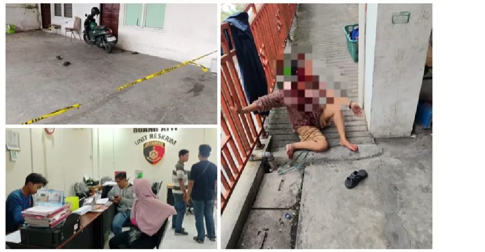 SADIS: Koban tergeletak mandi darah kena tikaman. Pelaku langsung ditangkap polisi. 