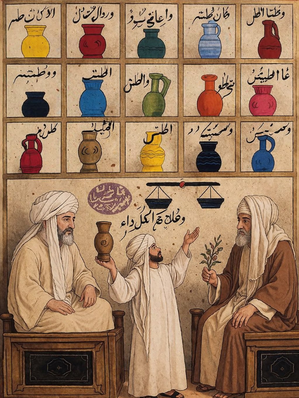 Apotek pertama di dunia lahir di Baghdad, masa kejayaan kekhalifahan Abbasiyah.