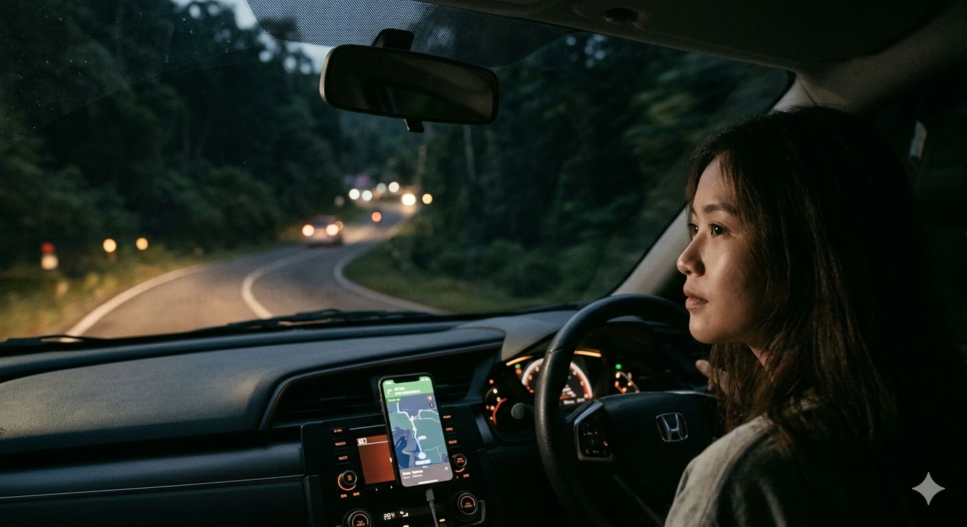 Ilustrasi berkendara.