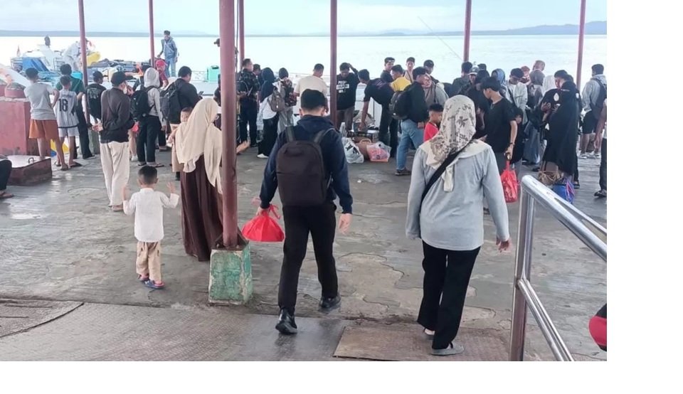 MUDIK : Kenaikan jumlah penumpang tiba di PLBL jelang idulfitri terjadi 3 hari terakhir. 