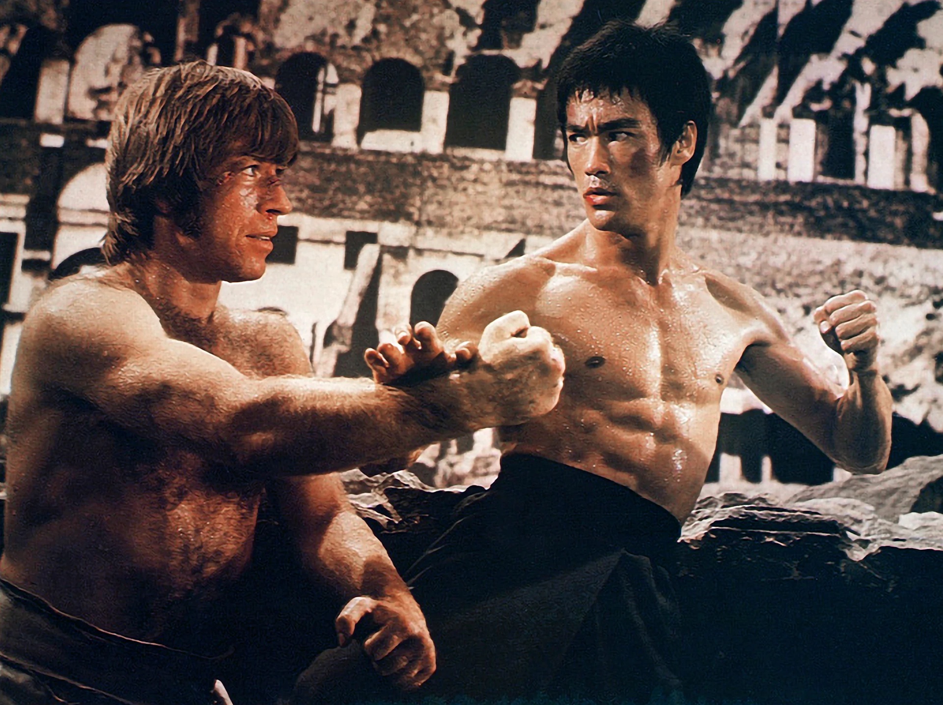 Chuck Norris dan Bruce Lee dalam 