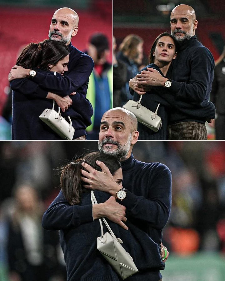 Pep Guardiola dan putrinya Maria.