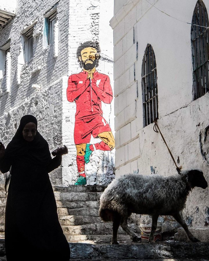 Gambar Mo Salah di Kairo, Mesir.